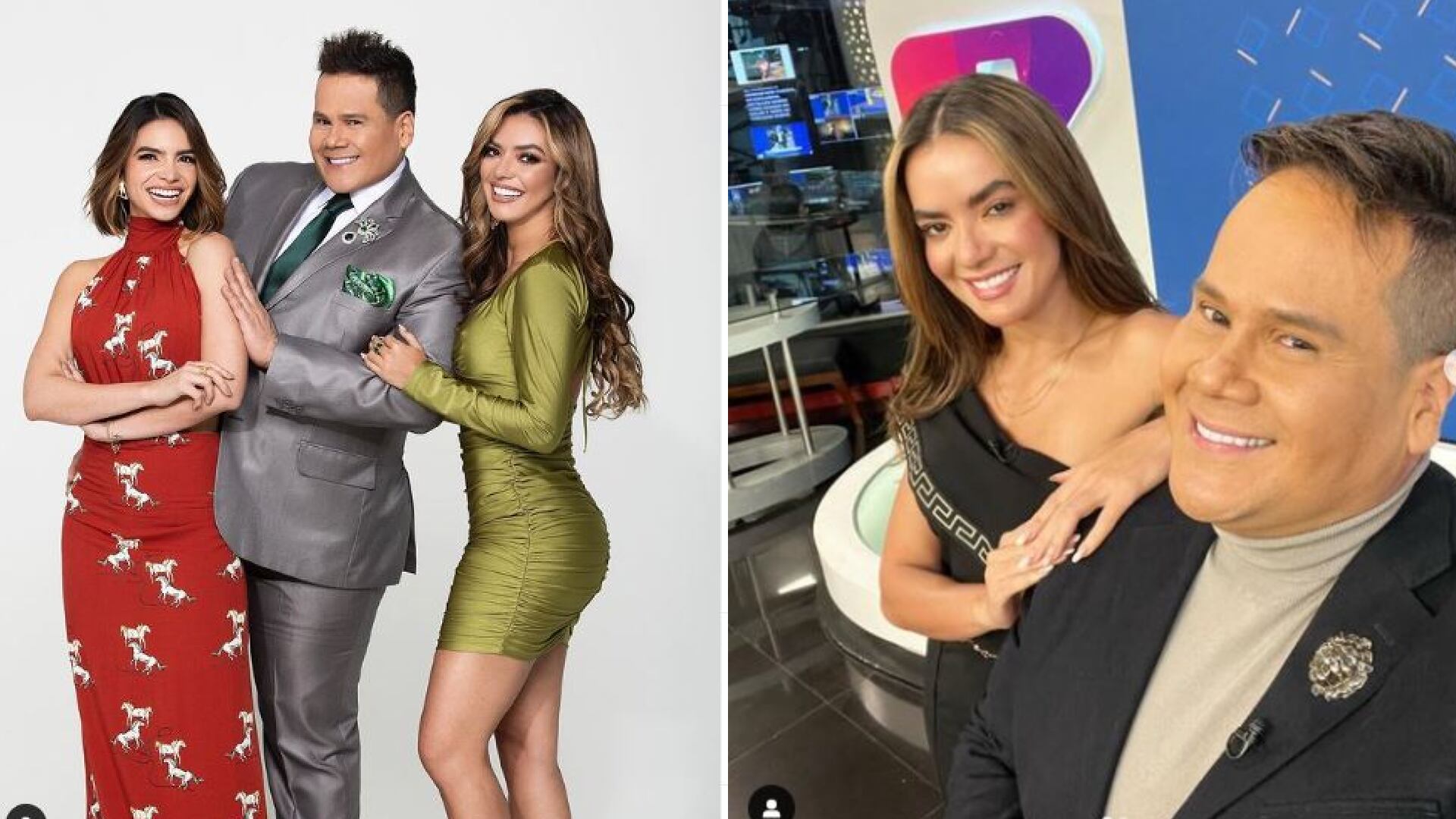 Presentadores del programa Lo sé todo dicen que hay eventos paranormales en el set Foto: Tomada de Instagram @Elianisgarrido y @Arielosorio1