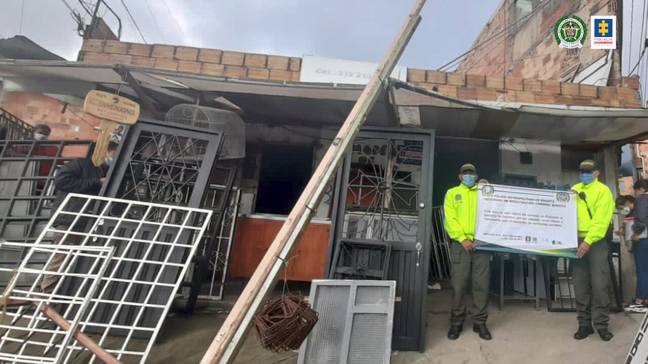 La Fiscalía ocupó propiedades que eran usadas por traficantes como “ollas” para la venta de droga en Bogotá.