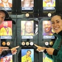 Mariana Pajón junto a Germán Medina, exseleccionador de BMX en Colombia.