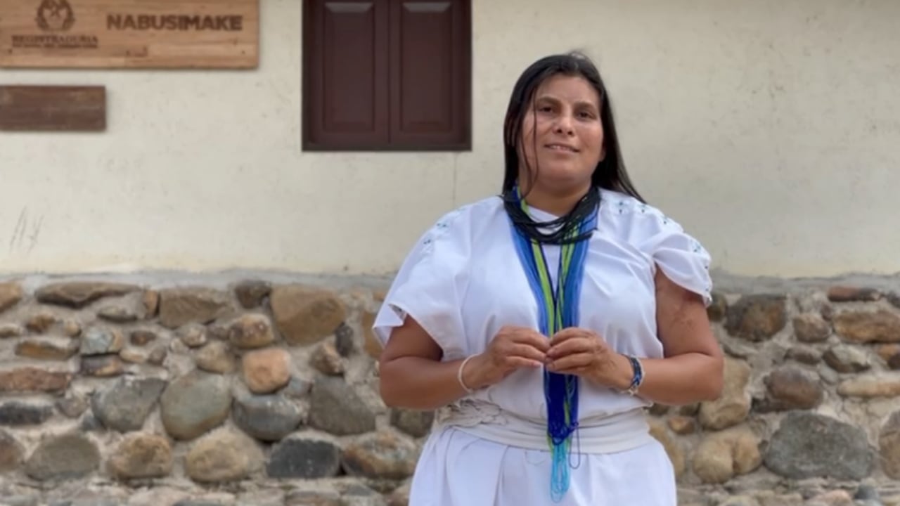 El video que publicó la Cancillería desde Nabusimake (Cesar), con una representante indígena hablando del trámite de pasaportes en Colombia