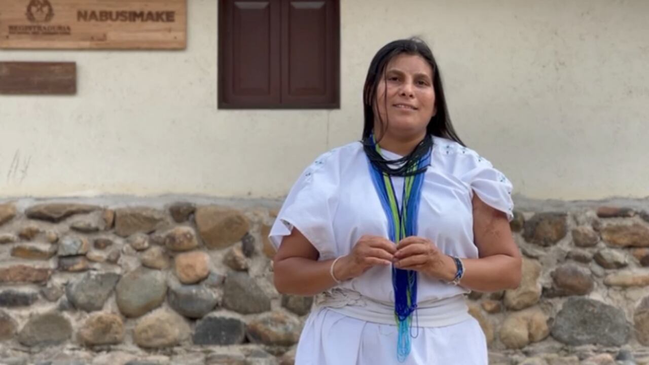 El video que publicó la Cancillería desde Nabusimake (Cesar), con una representante indígena hablando del trámite de pasaportes en Colombia