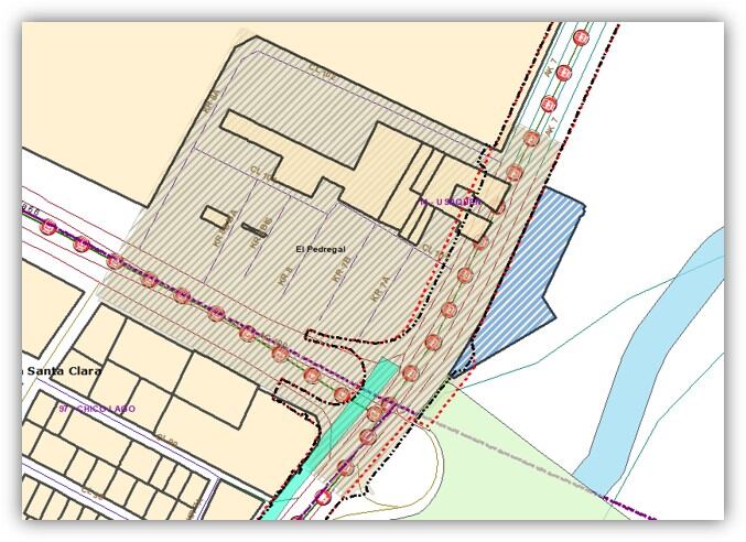 Mapa de referencia del Plan Parcial El Pedregal.