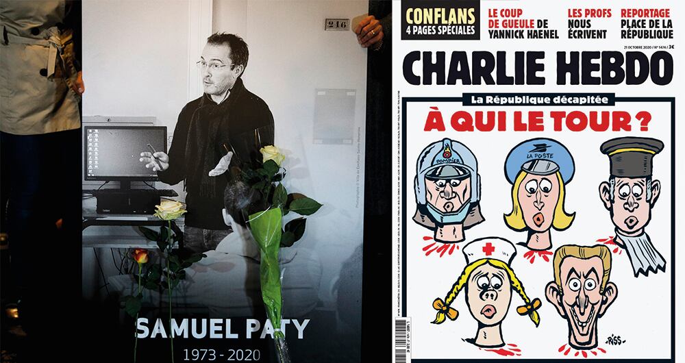 ‘¿A quién le toca?’: así tituló Charlie Hebdo el semanario cuyas caricaturas mostró el docente Samuel Paty en su clase. El Gobierno decidió tener mano firme en la lucha contra el terrorismo. Hizo “visitas domiciliarias” a decenas de miembros de círculos islamistas, amenazó con deshacer asociaciones y cerró la mezquita de Pantin. 