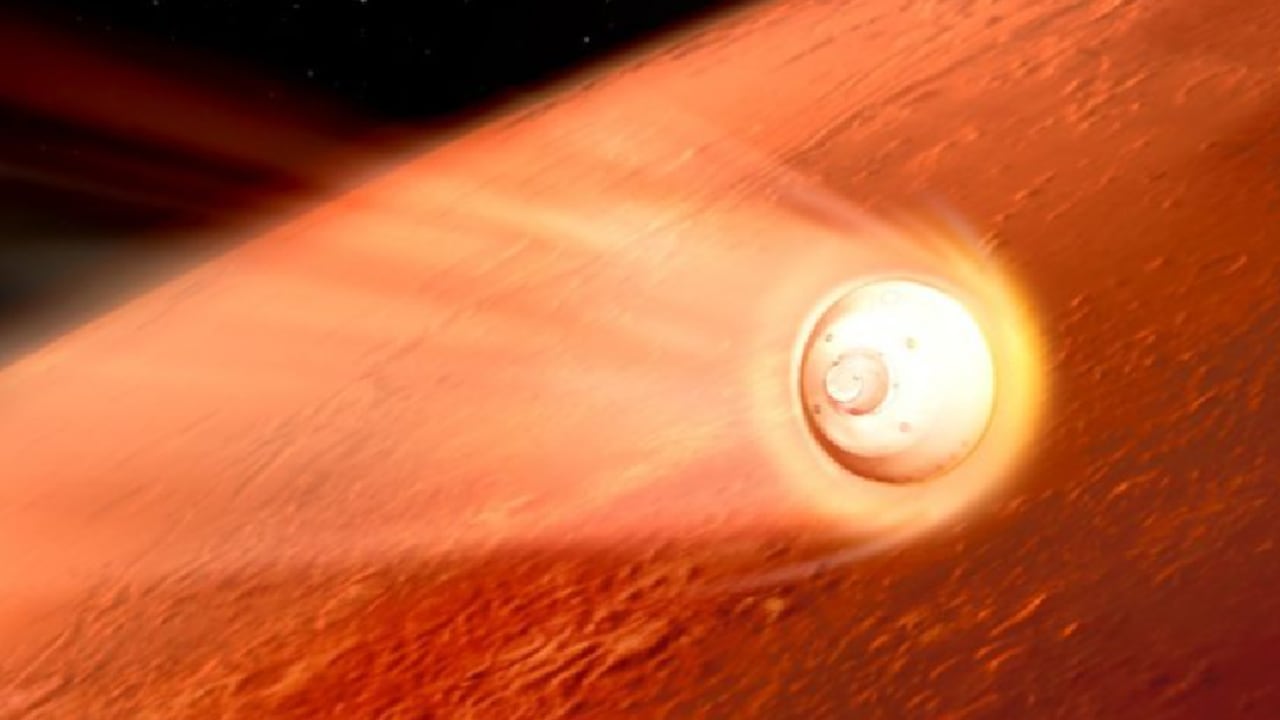 La nave que lleva a Perseverance en su interior ingresará a la atmósfera de Marte a 19.500 km por hora. BBC - NASA