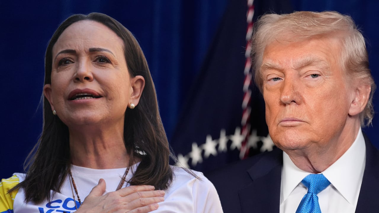 María Corina Machado y Donald Trump.