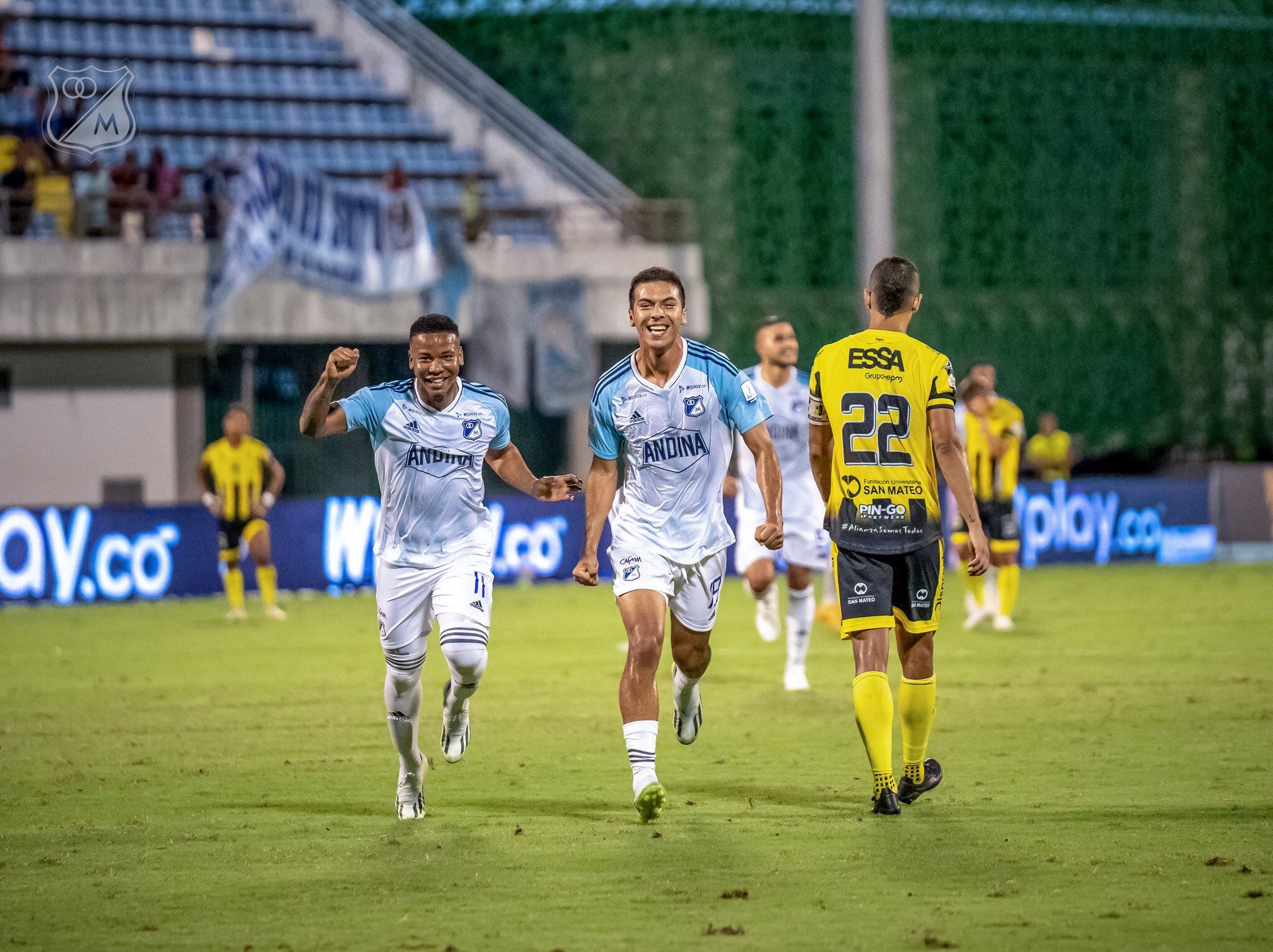 Juan Carvajal hizo su debut con Millonarios y marcó gol.