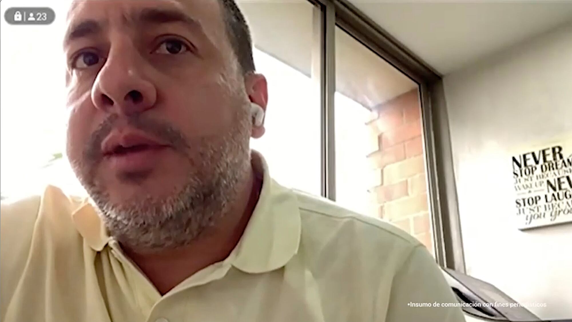 Juan José Laverde durante la audiencia de acusación