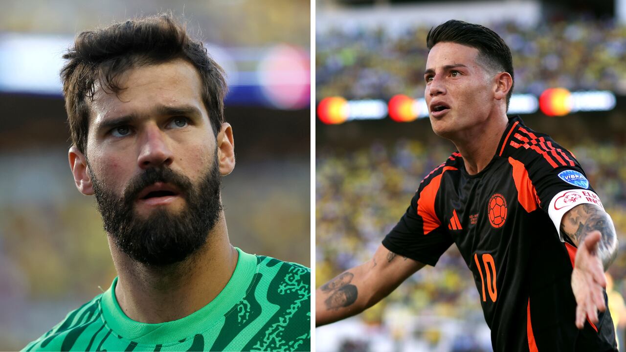 James Rodríguez estuvo muy cerca de marcarle a Alisson en Copa América