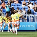 Mayra Ramírez celebrando su gol frente a España en los Juegos Olímpicos