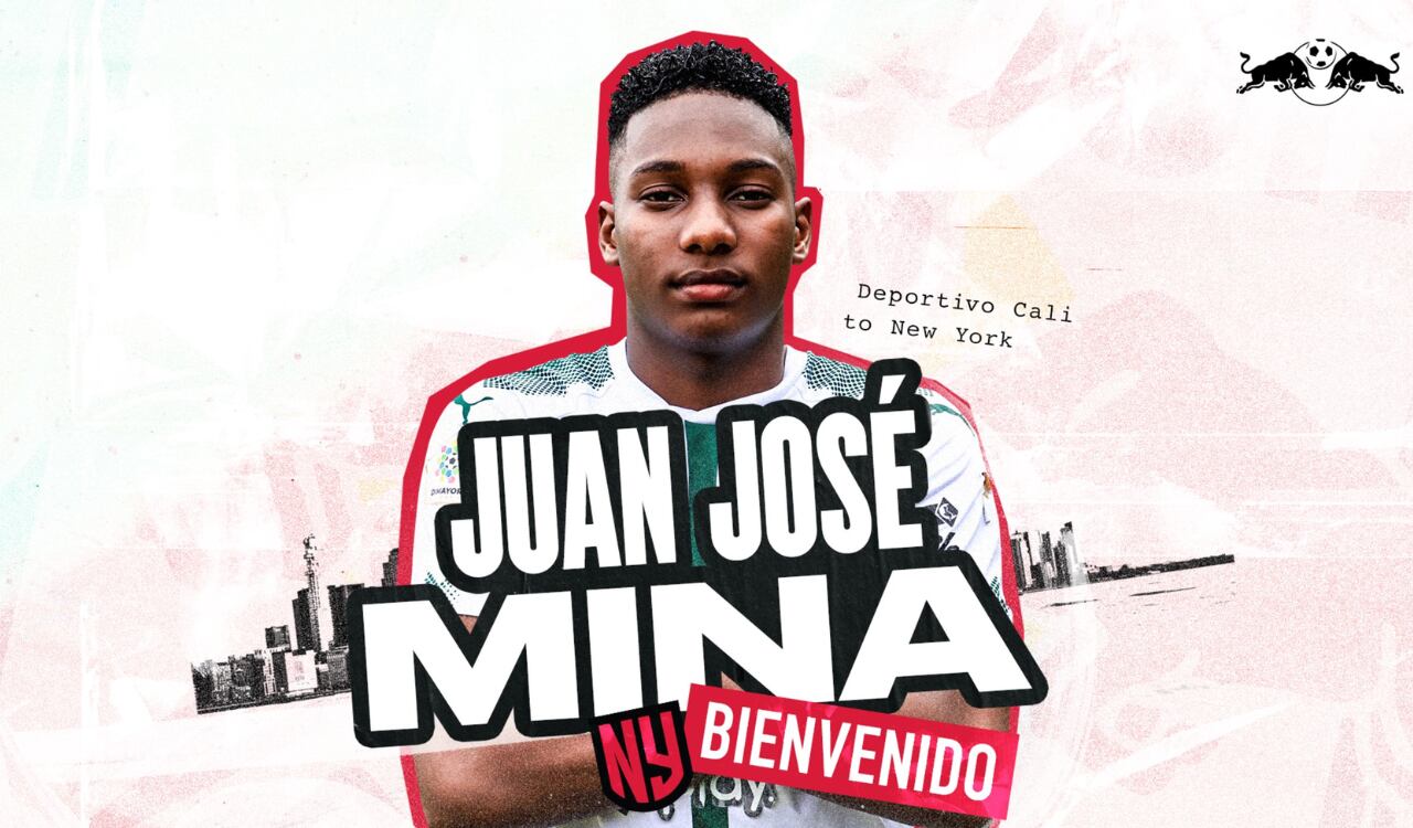 Juan José Mina presentado en NY Red Bull de la MLS.