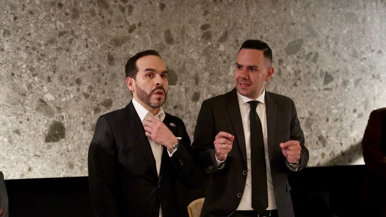 El presidente electo Abelardo De La Espriella y el concejal Marco Acosta.