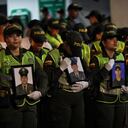 Masacre en el Huila de Policias, homenaje Foto Esteban Vega