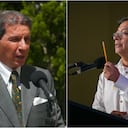 Presidente de Fedegán José Félix Lafaurie y el mandatario Gustavo Petro