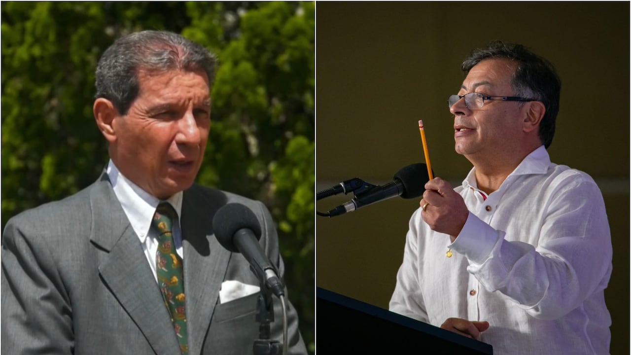 Presidente de Fedegán José Félix Lafaurie y el mandatario Gustavo Petro.