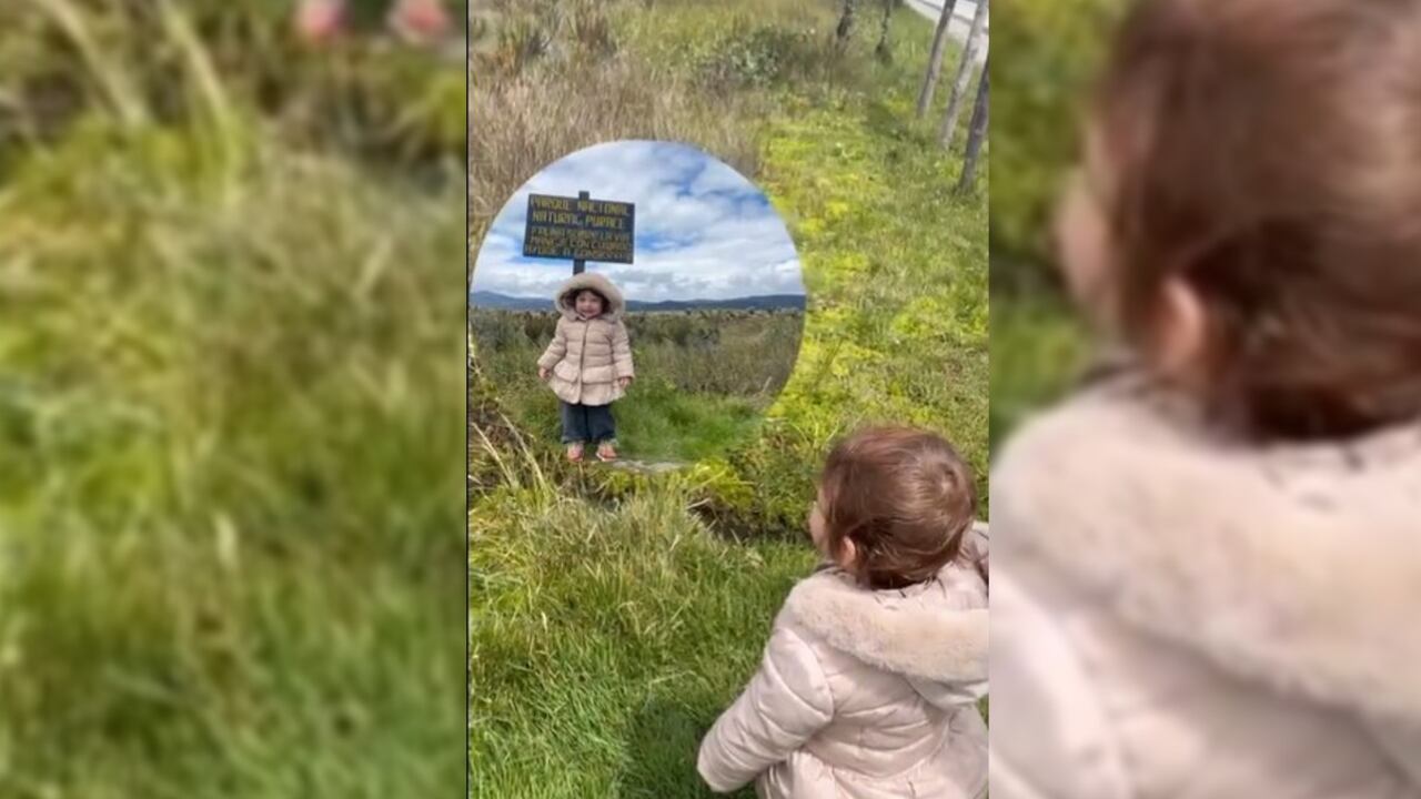 Tierna bebé le canta a los frailejones en el páramo de Puracé