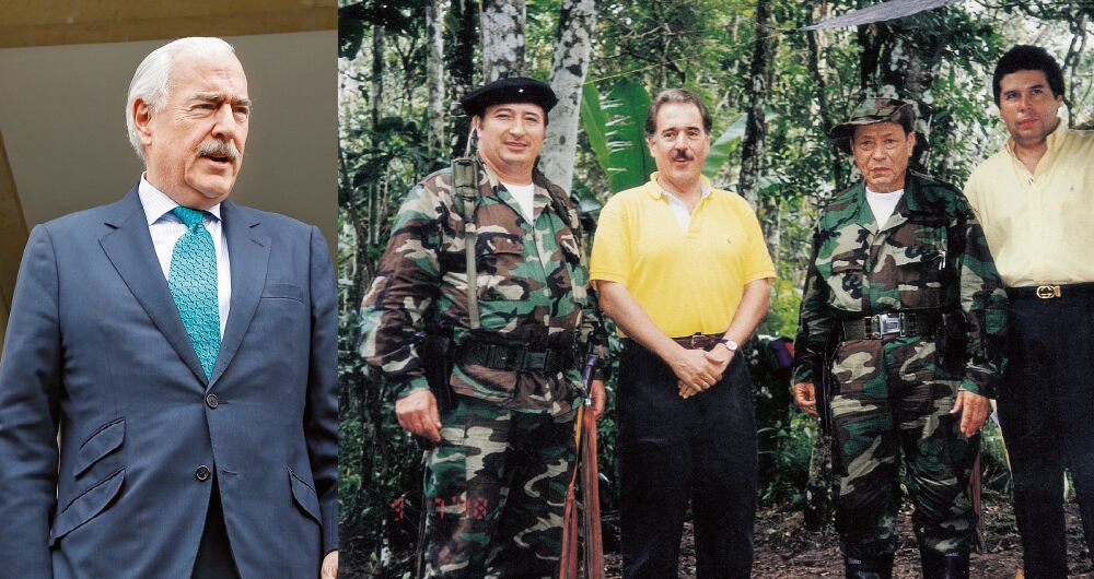 Andrés Pastrana impulsó su candidatura con acercamientos de paz con las Farc. La foto de la derecha fue publicada antes de la vuelta definitiva, cuando le ganó a Horacio Serpa.