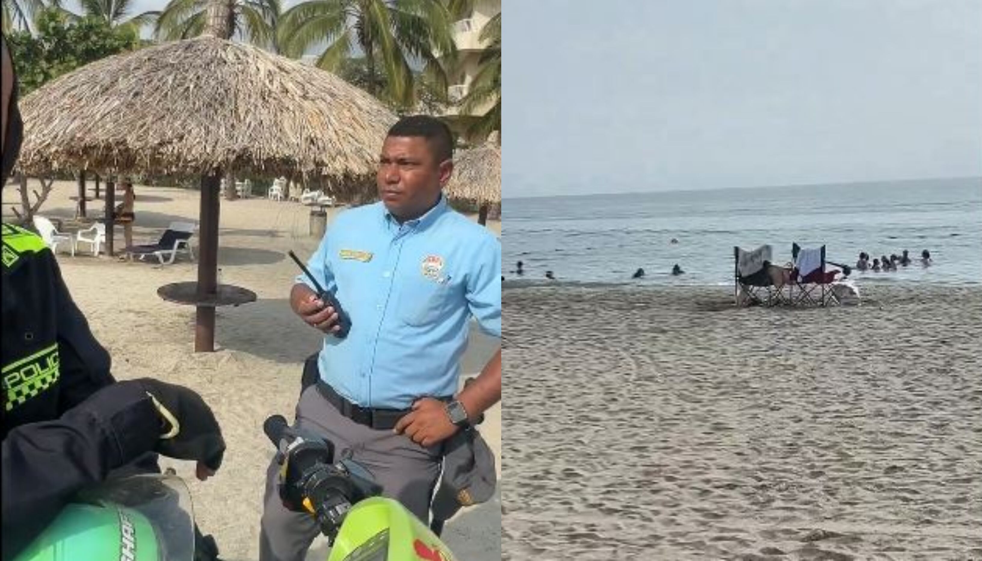 Según el relato de la mujer, el funcionario le pedía usar una silla playera.