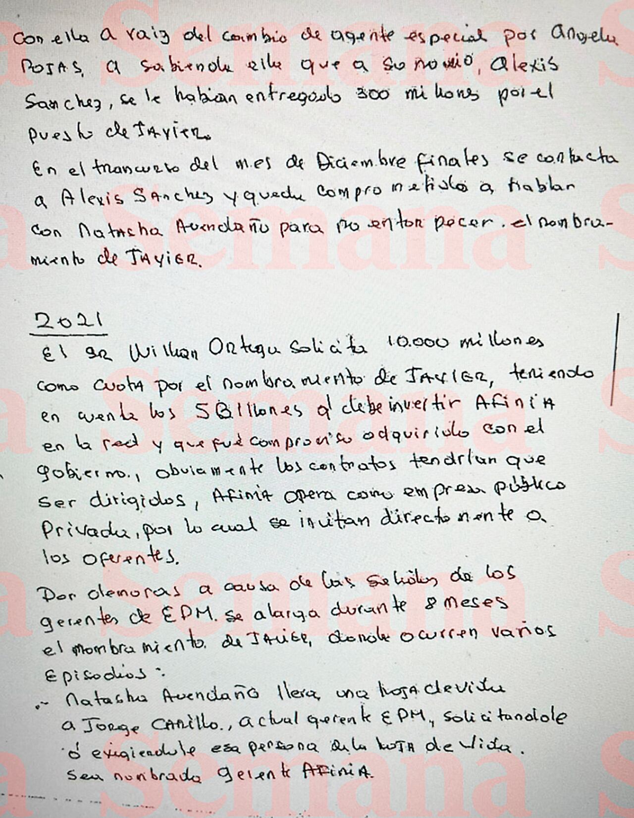 Este testimonio fue escrito por un hombre que habría participado en la supuesta negociación.