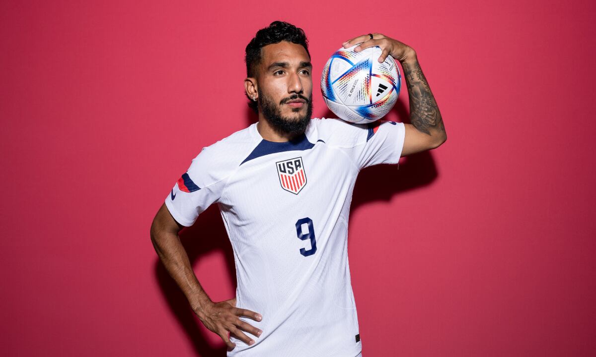DOHA, QATAR - NOVEMBER 15: Jesus Ferreira of United States poses during the official FIFA World Cup Qatar 2022 portrait session at on November 15, 2022 in Doha, Qatar. (Photo by Getty Images/Patrick Smith - FIFA/FIFA)