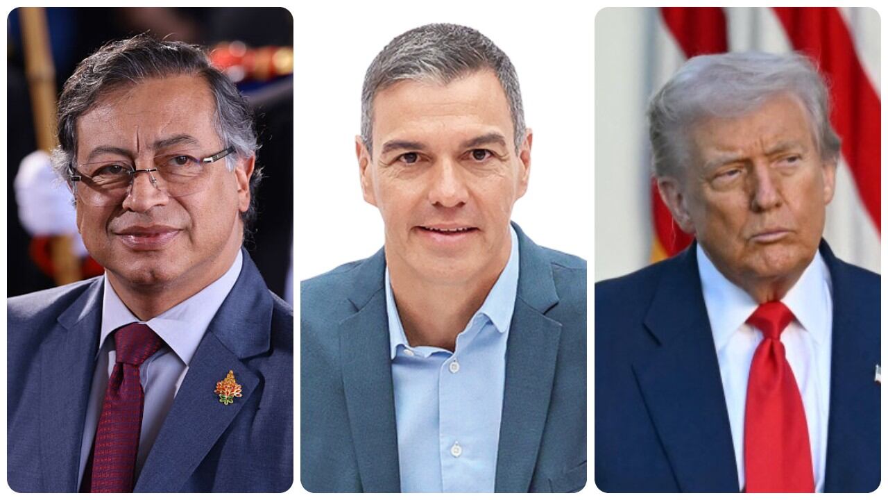 Gustavo Petro, Pedro Sánchez y Donald Trump