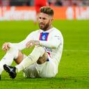 Sergio Ramos vistiendo la camiseta de su último club: el PSG de Francia