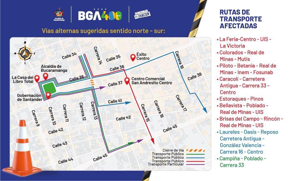 El cierre vial será durante 15 días.