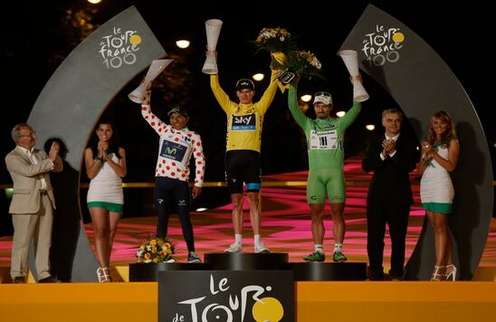 Los campeones de la montaña, la general y la regularidad.