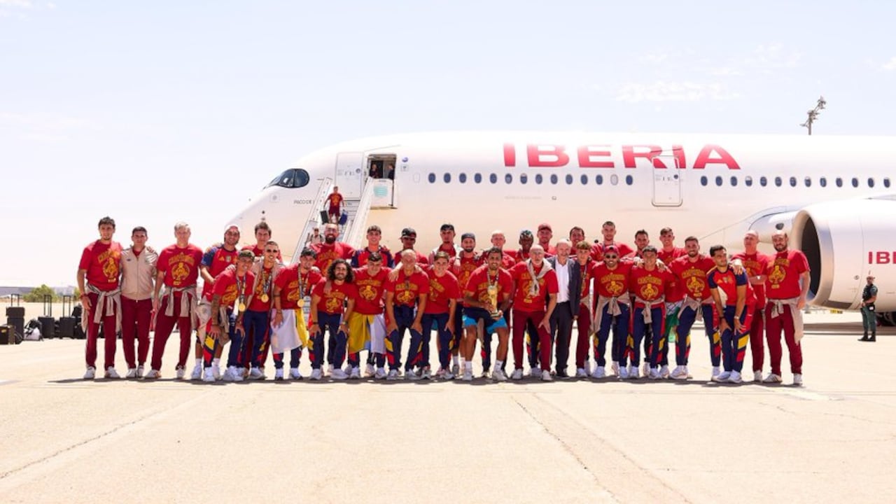 La selección de España llega a Madrid.