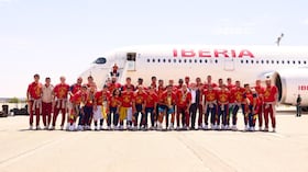 La selección de España llega a Madrid.