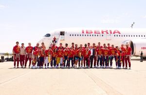 La selección de España llega a Madrid.