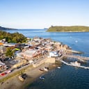 Jetty in Quemchi town, Chiloe island