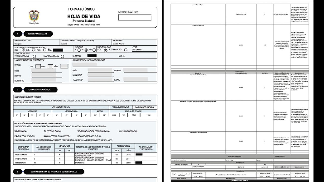 Polémicas órdenes de compras en la Unidad para las Víctimas en las últimas semanas y hojas de vida de contratistas ligados con el senador Adolfo Moreno Hurtado.