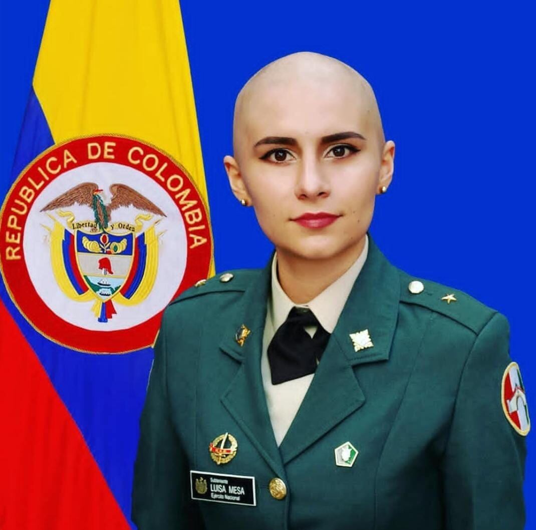 Teniente Luisa Mesa, padeció cáncer desde los 22 años, con el apoyo de Ejército Nacional y de su familia, ganó la batalla