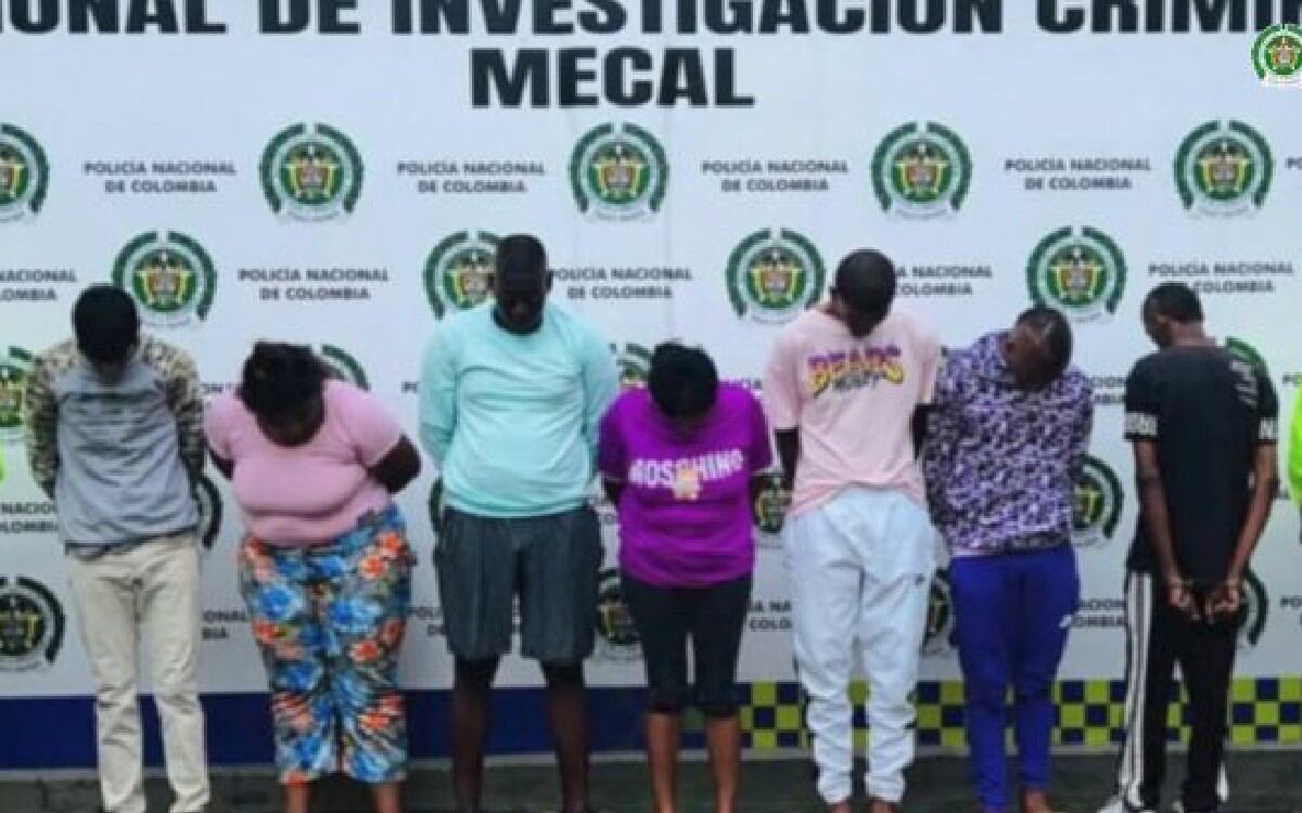Presuntos integrantes de ‘Los Oviedo’, judicializados como presuntos responsables de hurtos en el sector del puente de Juanchito y sus alrededores, en Candelaria (Valle del Cauca).