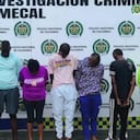 Presuntos integrantes de ‘Los Oviedo’, judicializados como presuntos responsables de hurtos en el sector del puente de Juanchito y sus alrededores, en Candelaria (Valle del Cauca).