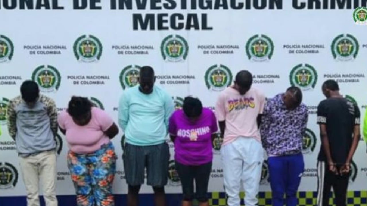 Presuntos integrantes de ‘Los Oviedo’, judicializados como presuntos responsables de hurtos en el sector del puente de Juanchito y sus alrededores, en Candelaria (Valle del Cauca).