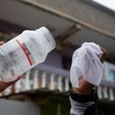 Un trabajador de Médicos Sin Fronteras libera mosquitos criados en laboratorio infectados con una bacteria que interrumpe la transmisión del dengue, en Tegucigalpa, Honduras, el 24 de agosto de 2023. En Honduras, que registra unos 10.000 casos anuales de la enfermedad, el Programa Mundial del Mosquito se ha aliado con MSF para liberar unos nueve millones de mosquitos en seis meses en Tegucigalpa. (AP Foto/Elmer Martínez)