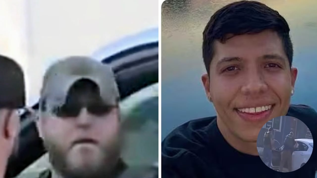 El agente de ICE involucrado en el hecho y el colombiano Joan Sebastián Durán Guerrero.