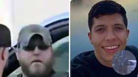 El agente de ICE involucrado en el hecho y el colombiano Joan Sebastián Durán Guerrero.
