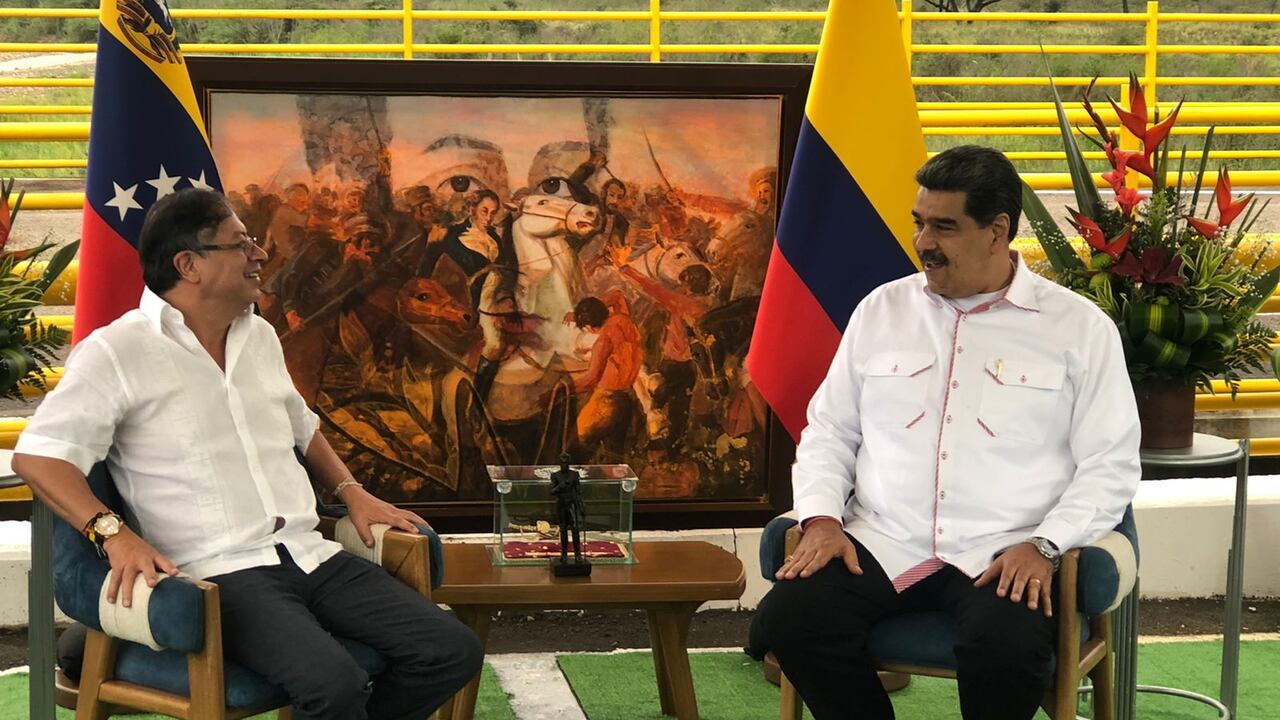 Presidente Gustavo Petro y Nicolás Maduro
