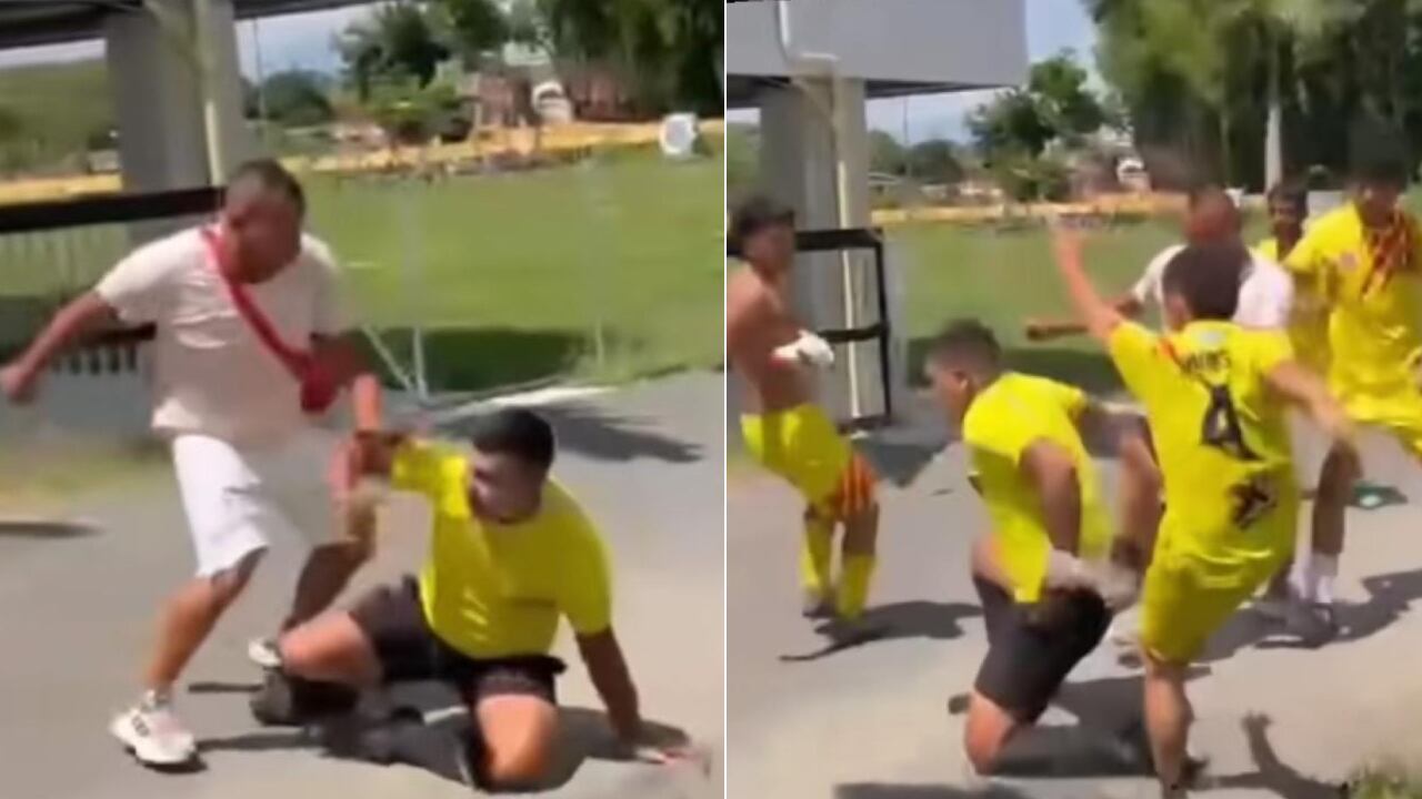 En video quedó el reprochable ataque contra los jueces