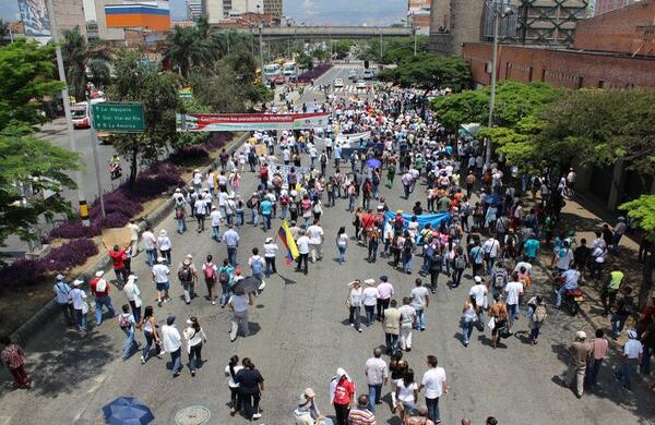Así marcharon en Medellín. Fotografía: Juan Esteban Mejía / SEMANA