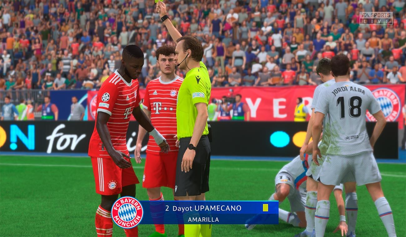 Animación de la reacción de los futbolistas FIFA 23.