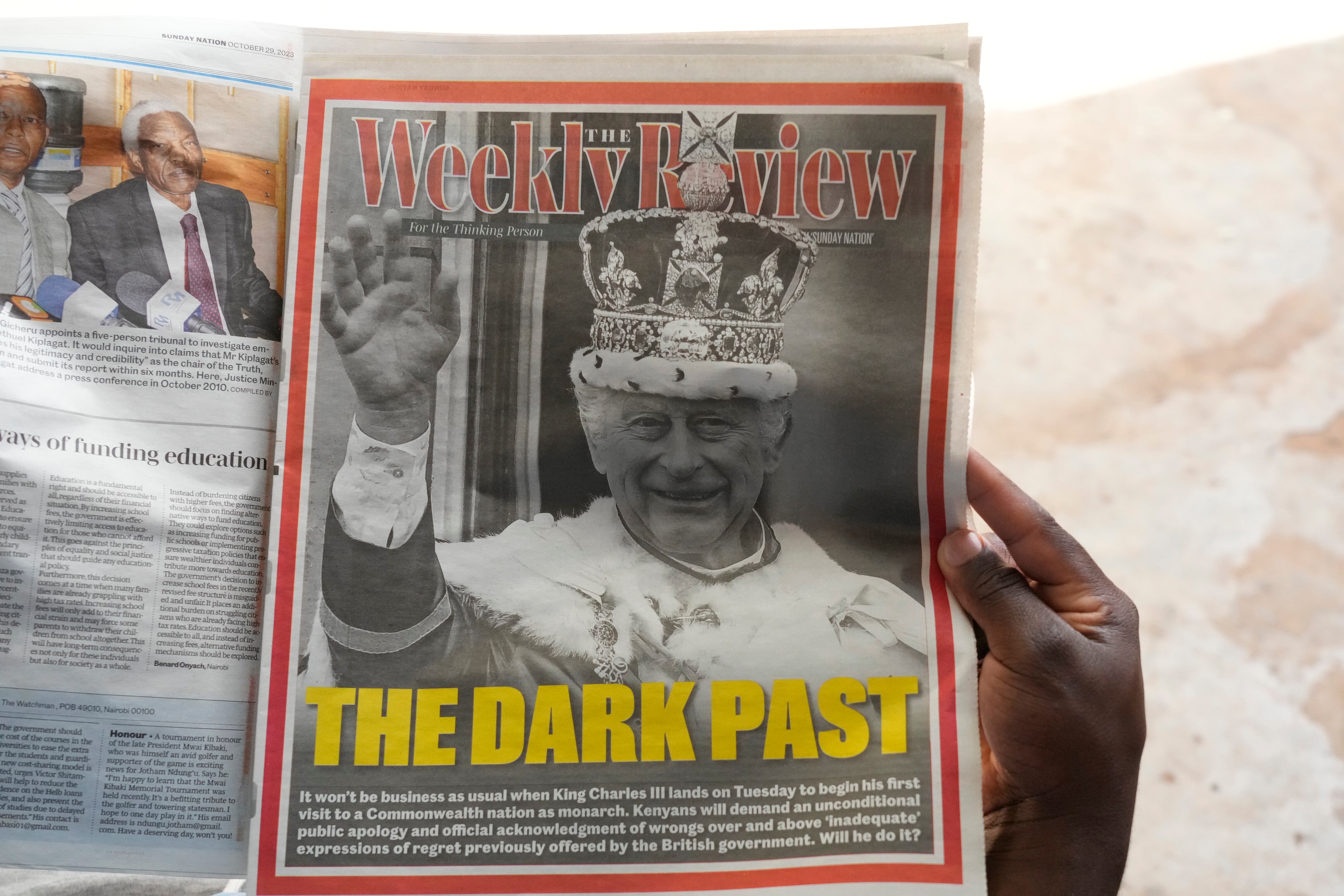 Durante la visita, Carlos reconocerá los “aspectos dolorosos” de la historia compartida de su nación con Kenia, que este año celebra el 60 aniversario de su independencia de Reino Unido.