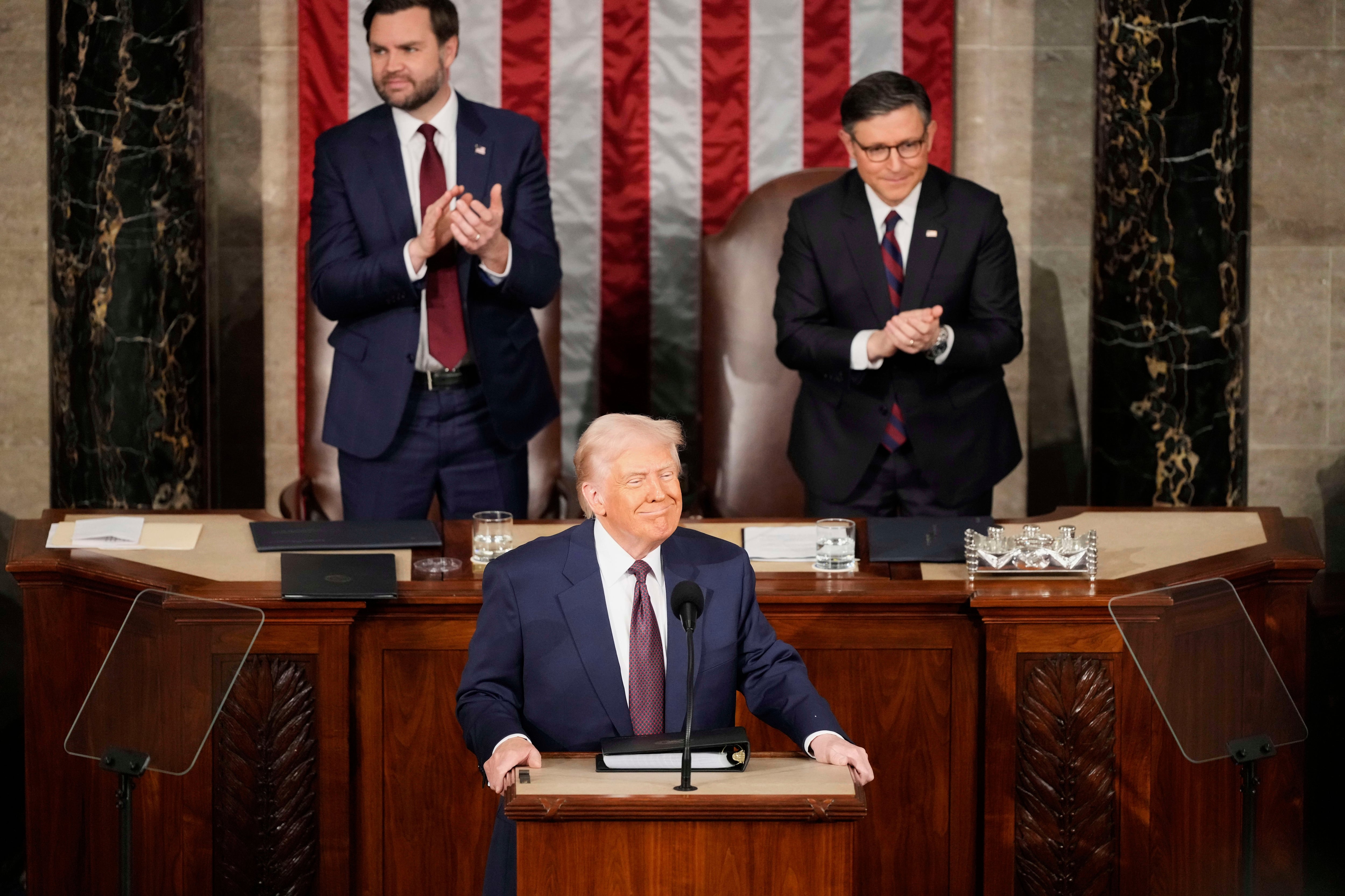 Donald Trump da su discurso de la Unión ante el Congreso de Estados Unidos