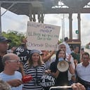 Comunidad protestando en el peaje Papiros