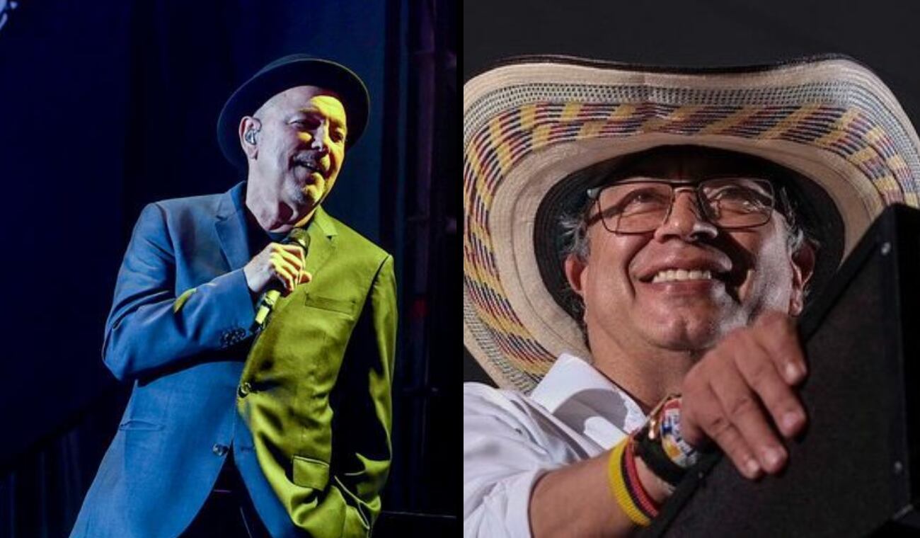 El presidente Gustavo Petro agradeció el apoyo del cantande Rubén Blades.