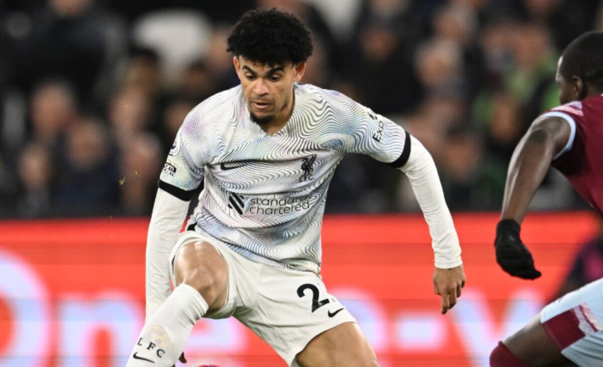 Luis Díaz en el duelo contra West Ham.