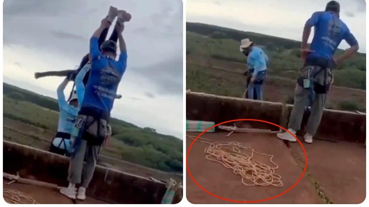 El momento fue captado por un testigo.