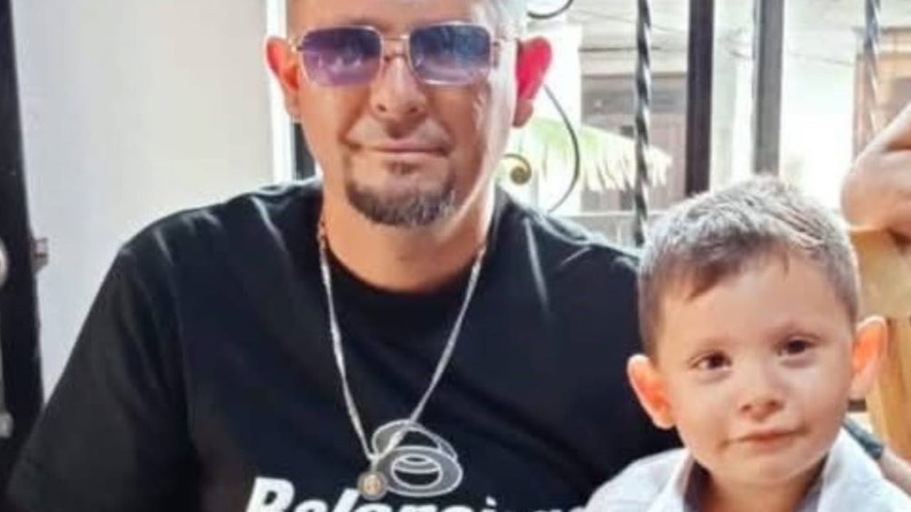 Diego Hincapié y su hijo Martín, fallecidos en la emergencia de la vereda Granizal, en Bello.